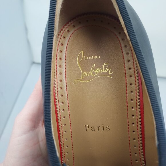 Christian Louboutin Black Chambeliss Leather Oxford Shoe - Picture 6 of 12